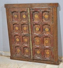 Antique Wooden Wall Décor Window Panel Frame Original Old Hand Crafted