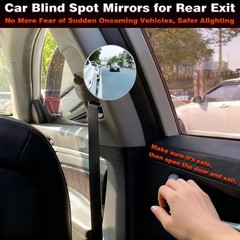 4 Pack HD Frameless Convex Mirrors for Wide Angle Side View Blind Spot Coverage