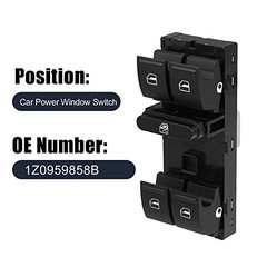 Front Left Master Power Window Switch Replacement for 03-14 Skoda Octavia
