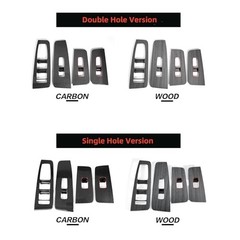 Single Hole Version Door Window Control Panel Cover Door Lock Wood Grain