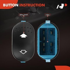 Power Window Switch Compatible with Ford Focus 2000-2007, GT 2005-2006, Front