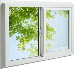 35.5×23.5 Basement Shed Slider Vinyl Windows Dual Pane Insulated Glass White