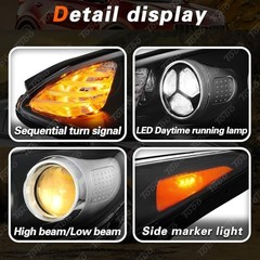 Headlight Assembly Compatible with 2017-2021 Kia Sportage, Halogen Driver side