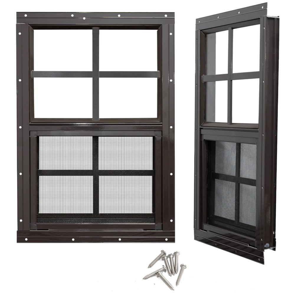 Durable Small Shed Windows – 2 Pack 24×36, Weather Resistant