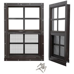 Durable Small Shed Windows – 2 Pack 24×36, Weather Resistant