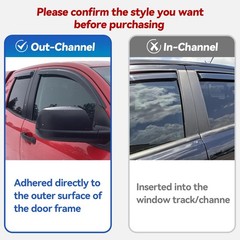 Window Visors Rain Guards for 2009-2014 Ford F150 SuperCrew Cab, Out-Channel …