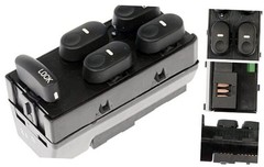 901-002 Front Driver Side Power Window Switch 5 Button Compatible with Select