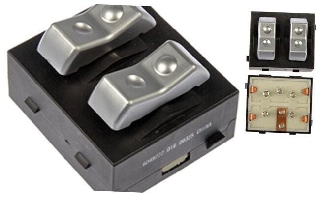 901-402 Front Driver Side Power Window Switch 2 Button Compatible with Select