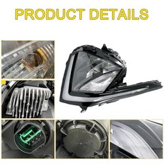 92102-DW000 Right Side LED Headlamp Assembly ABS & Right Headlight