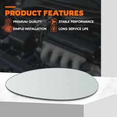 51162755629 Mirror Glass with Full Size Adhesive Driver Side View Left LH
