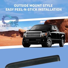 Rain Guards Window Visors Fit for 2009-2014 Ford F150 SuperCrew Cab Truck, Ou…