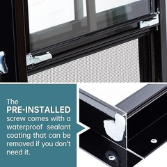 2 Pack 18″x23″ Flush Mount Shed Windows with Tempered Glass & Screen – Ideal for