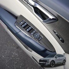 Window Switch Panel Cover Interior Side Door Lock Lift Control Button Carbon