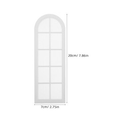 2Pcs Durable White Dollhouse Mini Window Frames for DIY Plastic Furniture Decor