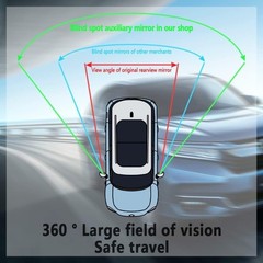 Universal 360° Adjustable Wide Angle Rearview Mirror for Cars, Trucks & SUVs
