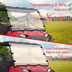 Scratch-Resistant Front Windshield Compatible with Polaris Ranger XP