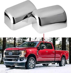 Super Duty Chrome Plated Mirror Covers Ultra Durable Top Half for 2008-2016 Ford
