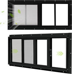 2 Pack Shed Windows, 10″X18″ Sliding Windows, Transom Window W/ Tempered Glass