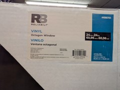 Reliabilit Vinyl Octagon Window 24” x 24” #4066703 White
