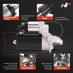 Starter Motor Compatible with Kia Soul 2012-2013, Rio 2014-2017, 1.6L, 12V