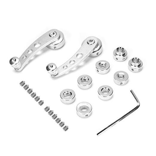 Car Window Handle Winder Riser, Silver 3in CNC Aluminum Alloy Window Crank