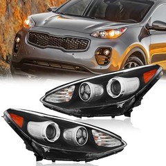 Headlight Assembly Compatible with 2017-2022 Kia Sportage, Halogen A pair