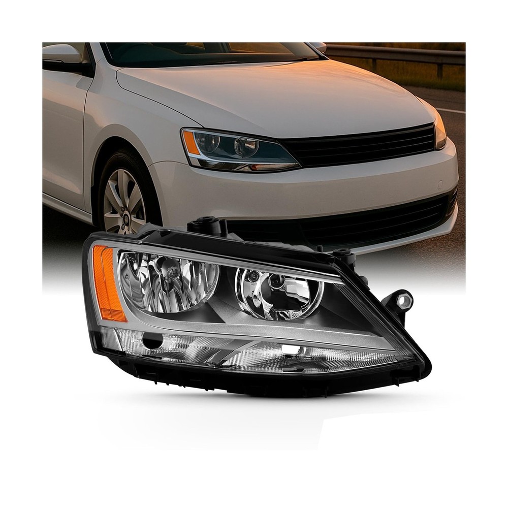 AKKON – For 2011-2018 VW Jetta 4-Door Sedan Headlight | Factory Halogen Model…