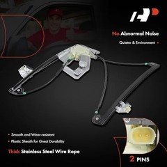 Front Left Driver Side Power Window Regulator with Motor Compatible with BMW