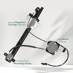 Front Driver Side Power Window Regulator with 2-Pin Motor Assembly for Dodge