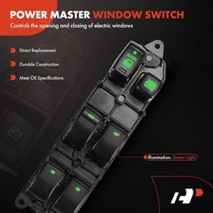 Front Left Driver Side Power Window Switch – Compatible with Lexus ES300 2002