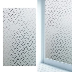 1 Pack Reusable Silver Window Privacy Film Non Adhesive Frosted Decorative Film
