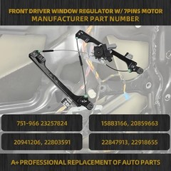 Power Window Regulator with Motor Front Left Driver 7PINS Front Driver Side