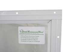 18 x 27 Shed Window TEMPERED GLASS White Flush Playhouse Garage Free Shipping