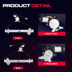 Front Driver Side Power Window Regulator with Motor (6 Pins) Front Driver (LH)