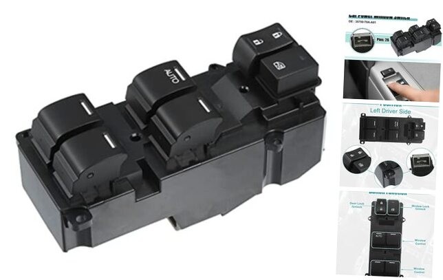 No.35750-T0A-A01 Left Driver Side Car Power Window Switch for Honda CR-V 2.4L