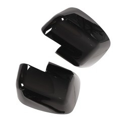 1 Pair Glossy Black Door Rear View Mirror Cover Cap Improve Appearance For HJRA