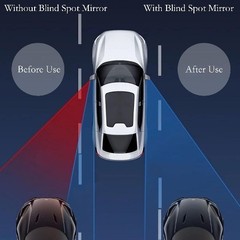 2Pcs Removable Adjustable Blind Spot Mirrors, Round Wide Ang Color: Round-2Pcs