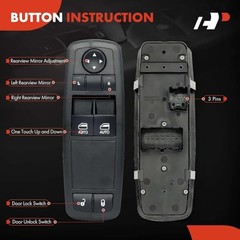 Front Left Driver Side Power Window Switch – Compatible with Ram 1500 2013