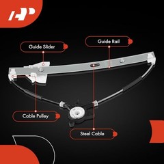 Power Window Regulator Without Motor Compatible with Mazda 6 Front Driver Side