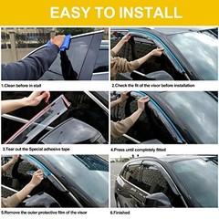 Window Rain Guard with Chrome Trim Compatible with Kia Sportage 2023 2024 2025