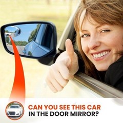 Semi Oval Convex Rear View Mirror – HD Glass Side Mirror for Blind Spot, Fixed o