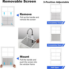Large 24″x36″ Shed Windows 2-Pack with Tempered Glass & Metal Screen