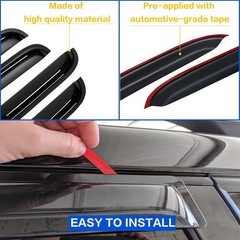 Window Rain Guards for 2009-2014 Ford F150 SuperCrew Cab, Window Vent Wind De…