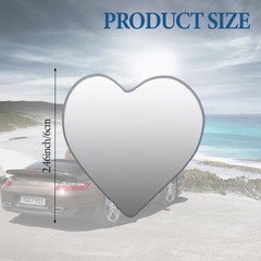 2 Pack Heart Blind Spot Mirrors, Heart Shaped Wide Angle Convex Rearview Side Mi