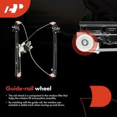 Rear Left Power Window Regulator with Motor Compatible Rear Driver Side (LH)