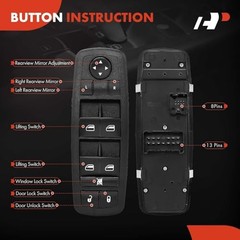8+13 PINS Master Power Window Switch for Dodge Dart 2013-2016 & & Dodge Dart