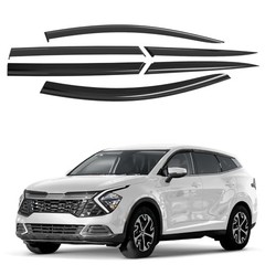 Window Deflectors Smoke Tinted Tape-On Side Window Vent For Sportage 23-26