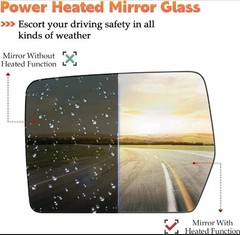 Driver Left Side Power Heated Mirror Glass Fits for 2004-2014 Ford F-150
