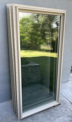 Five 35”x70” Tan Vinyl Picture Windows Double Pane Fully Tempered Glass