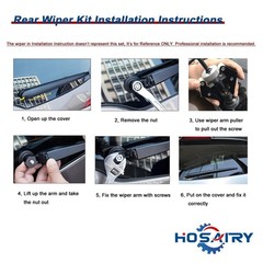 Rear Wiper Arm Blade Set for Volvo XC70 2003-2007, for Volvo V70 2003-2007 Re…